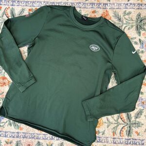 New York Jets NFL Nike Mens Large Green On Field Long Sleeve Fleece